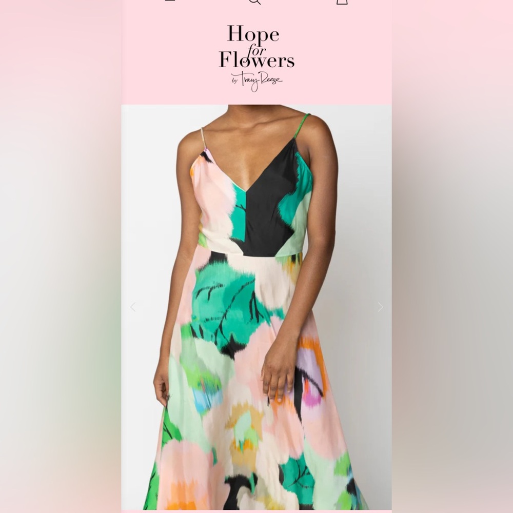Hope for Flowers by Tracy Reese - Multicolor Abstract Print Dress asymmetrical L